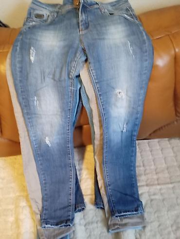 Farmerke: Ženske pantalone – set od 4 para - Farmerke skinny kroja, tamno-plavi — 4