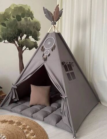 plišane igračke: Nov dečiji sivi šator za decu sa podlogom za dvorište i dom Prodajem