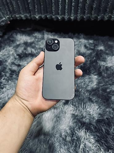 IPhone 15, Б/у, 256 ГБ, Черный, Защитное стекло, Чехол, Коробка, 76 %