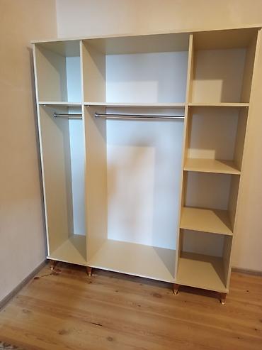 paltar skafı: Yeni, 4 qapılı, Güzgülü, Ağ, Açılan, Düz dolab — 2
