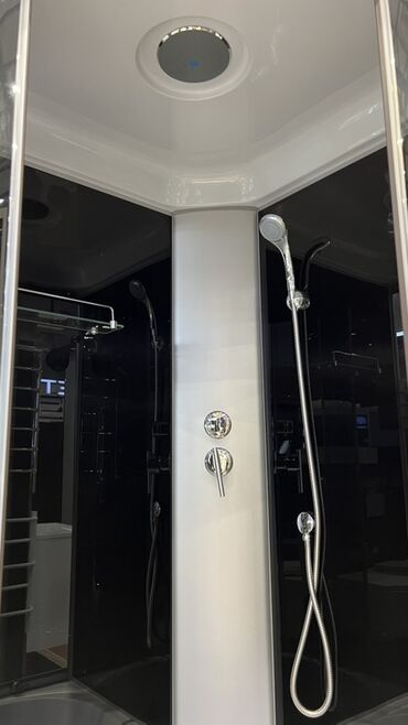 Душевые кабины: Душевая кабина Полукруглая, Размер: 90 x 90 см, Высота поддона: 15 см,Покрытие: Тонированное — 15