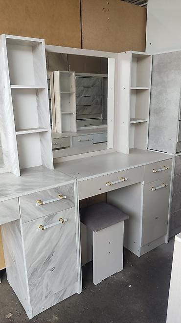 Комоды для одежды: Комод для одежды, Новый, С зеркалом, ЛДСП, цвет - Белый, Серебристый, Синий, Бесплатная доставка — 3