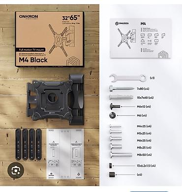 black: Кронштейн для ТВ ONKRON M4 Black - Тип: полнофункциональный настенный — 1