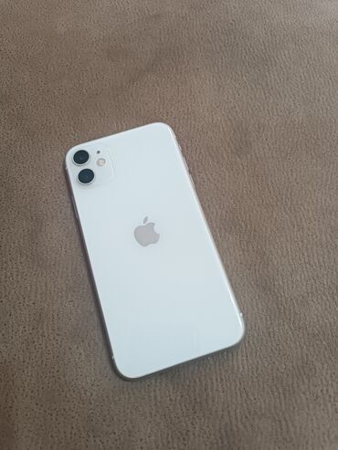 цум бишкек телефоны бу: IPhone 11, Б/у, 64 ГБ, White Titanium, Наушники, Зарядное устройство, Чехол, 77 %