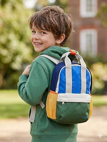 kipling monkey: Детский рюкзак компактного размера в ярком колорблоке: - Цвета — 2