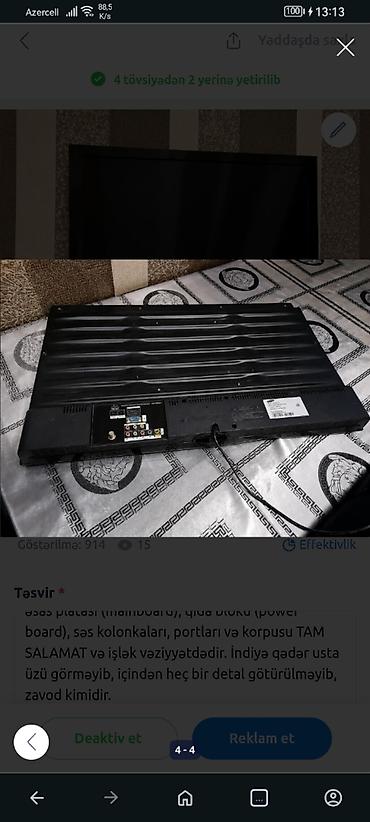 smart tv box: İşlənmiş Televizor Samsung LCD 32" HD (1366x768), Ünvandan götürmə — 4