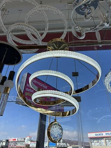 İşıqlandırma: Led Çılçıraq, 4 və daha çox lampa, Şüşə — 8