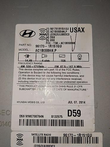 samsung 2011: Hyundai orijinal baş maqnitola və ön panel (fasciya) komplekti Məhsul — 2