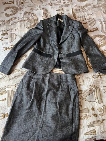 шорты женские: Костюм с юбкой, Модель юбки: Карандаш, Миди, Турция, XL (EU 42)