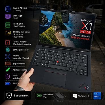 2025 ilin ultrabuk/i7-12 nəsil/ 16gb DDR5/NVME 1.000gb Salam əziz