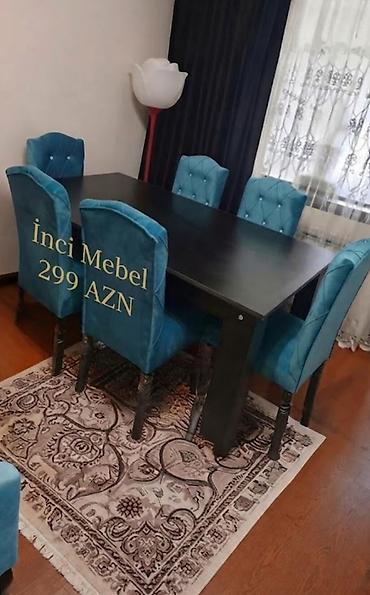 Qonaq otağı üçün, Yeni, Açılmayan, Dördbucaq masa, 6 stul lalafo.az -da Qonaq otağı üçün, Yeni, Açılmayan, Dördbucaq masa, 6 stul