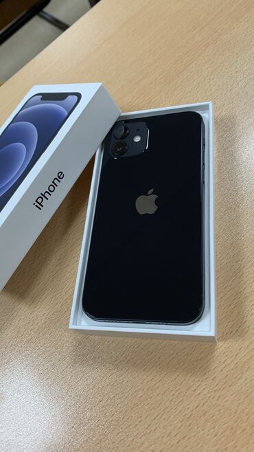 купить айфон 12 мини в бишкеке: IPhone 12, Б/у, 128 ГБ, Черный, Кабель, Зарядное устройство, Коробка, 93 %