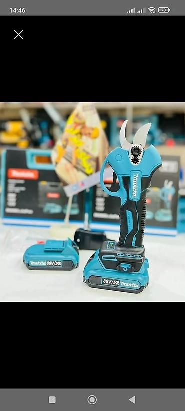 calaq qayçısı: Makita 36V XR akkumulyatorlu elektrik bağ qayçısı - Brend: Makita - — 1