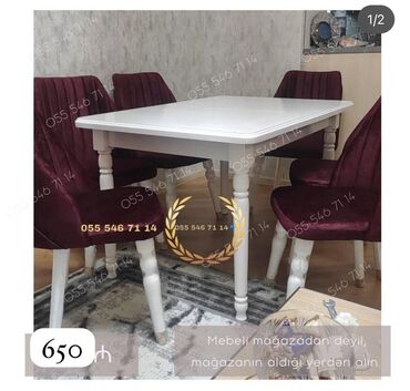 Uşaq masaları: Qonaq otağı üçün, Yeni, 6 stul