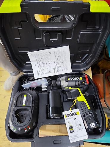 Аккумуляторный ударный гайковёрт WORX 12V в кейсе. Комплектация: -