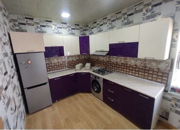 Sifarişlə mətbəx mebeli: Sifarişlə mətbəx dəsti, Özü çəkən petlələr, Mat laminat, Kredit yoxdur, Pulsuz çatdırılma — 18