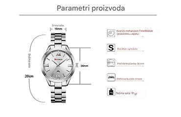 Ručni satovi: Nov ženski sat od nerdjajućeg čelika. Kvarcni mehanizam, ima datum — 4