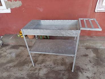 isti doseme: Metal manqal və şiş kabab üçün brazier - Material: qalın metal gövdə — 1