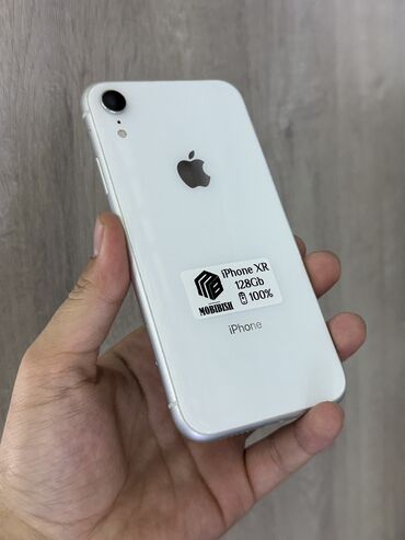 айфон копия: IPhone Xr, Б/у, 128 ГБ, Белый, Защитное стекло, Чехол, 100 %