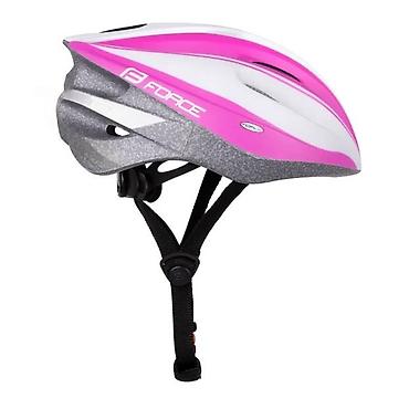 Oprema za bicikliste: KACIGA FORCE TERY, BELA-ROZE L - XL | Kaciga TERY obezbeđuje — 1