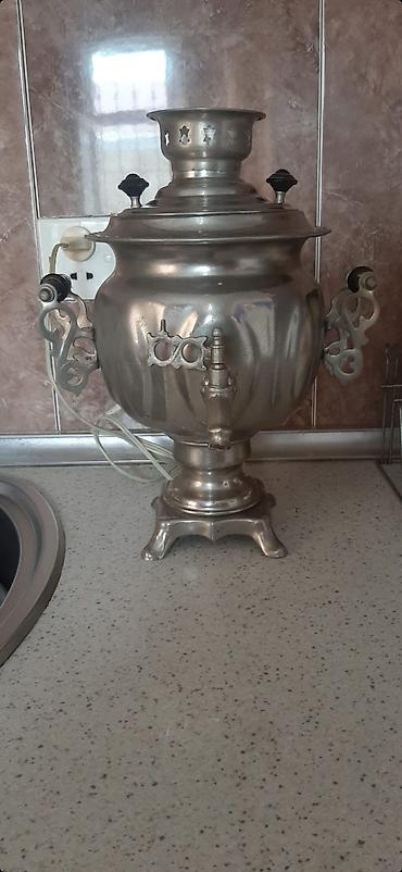 caynı: Elektrik samovar - Klassik dizaynlı, metal gövdə və dekorativ yan — 1
