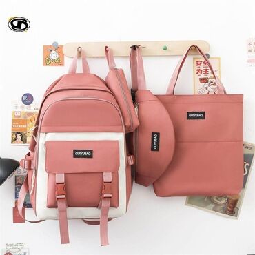 Rukzaklar: Dördlü və beşli çantalar dəsti. Dəstə bir ədəd rəngli və rəngli — 21