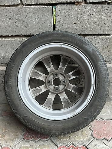 r17 honda: Литое колесо в сборе с шиной - Диск: литой, 10‑спицевый, серебристый — 4