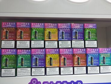 Qəlyan, vayp və aksesuarları: Elfbar vapeylər 20,23,25,30Min tüsdülər. Dadlar üçün nömrəyə zəng