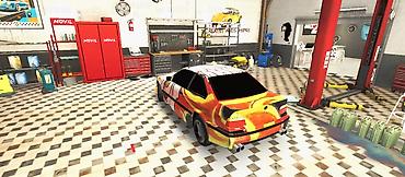 ikinci əl qapi: BMW E36 kupе üçün xüsusi dizaynlı vinil/airbrush bədən işi - Tam — 2