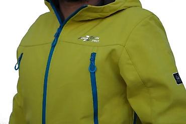 pull: Muška outdoor softshell jakna – žuta sa plavim rajsferšlusima - — 8