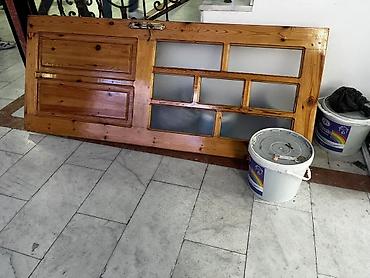 qida məhsullarinin topdan satisi: Şüşəli taxta qapı - Material: təbii ağac (laklanmış səth, ağac — 1