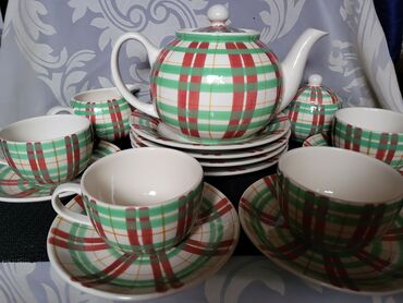 Kuhinjski setovi: Servis nov za kafe,caj,poslastice rucno oslikan 80te.Blue Elephant na lalafo.rs — 5 Kuhinjski setovi: Servis nov za kafe,caj,poslastice rucno oslikan 80te.Blue Elephant — 5