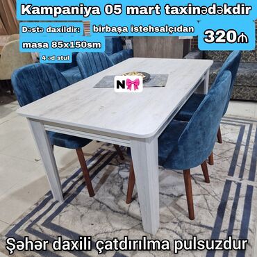 taxt ikinci əl: Satılır:*Birbaşa istehsalçıdan endirimli masa dəsti*💥 *Yalnız 05 mart