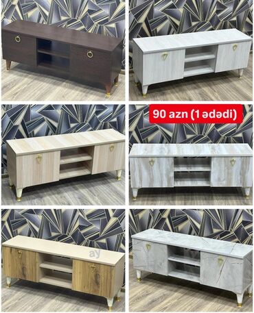 Çarpayılar: Yeni, Düz TV altlığı, Polkalı, Laminat