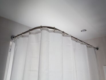Шторки для ванной: Изогнутый карниз для душа из нержавеющей сталипредназначенный для — 12