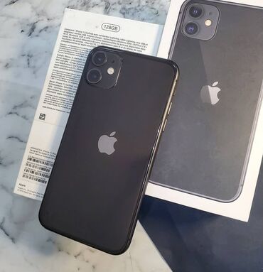 Apple iPhone: IPhone 11, 128 GB, Qara, Sənədlərlə