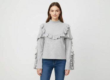 spodnie czerwone w kratę h m: H&M, Жіноча блуза, розмір S
