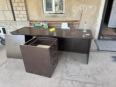 удобный компьютерный стол: Офисный стол, Б/у, Нерегулируемый, Прямоугольный, ЛДСП, Самовывоз — 2