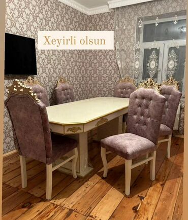 Masa və oturacaq dəstləri: Qonaq otağı üçün, Yeni, Açılmayan, Dördbucaq masa, 6 stul -da lalafo.az — 17 Masa və oturacaq dəstləri: Qonaq otağı üçün, Yeni, Açılmayan, Dördbucaq masa, 6 stul — 17