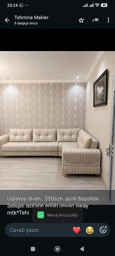 Uqlavoy divan. 550azn. acilir bazalidir. Seliqeli istifade edilib