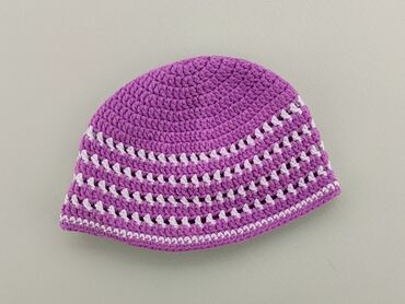 fioletowa czapka z pomponem: Czapka, stan - Dobry