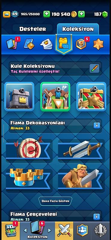 Digər kolleksiyalar: Clash Royale hesabı – yüksək səviyyəli kolleksiya və resurslar - Kral — 6