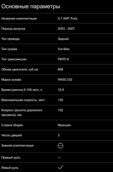 Smart: Smart Fortwo: 2003 г., 0.7 л, Автомат, Бензин, Хэтчбэк at lalafo.kg — 11 Smart: Smart Fortwo: 2003 г., 0.7 л, Автомат, Бензин, Хэтчбэк — 11