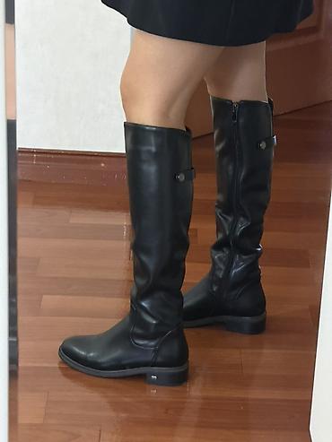 Сапоги: Высокие женские сапоги до колена, натуральная кожа НОВЫЕ — 2