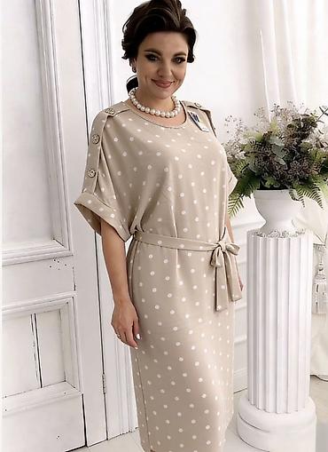 Lične stvari: Haljina na tufne sa pojasom ( odgovara od 2xl so 4xl) - Model: ravni — 3