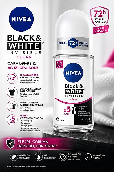 qadın sapaşkiləri: NIVEA Roll-on dezodorant/antiperspirant seriyası – 50 ml Variantlar — 5