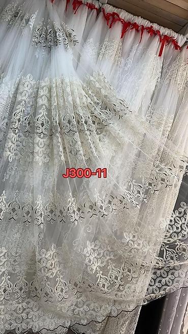Pərdə və tüllər: Tül pərdə – model 0093 seriyası - Material: incə, işıqlı tull (yarı — 20