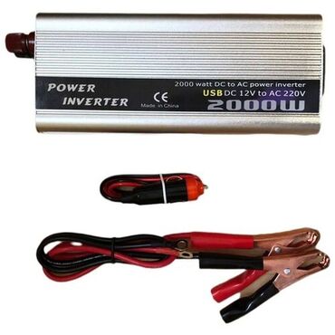 преобразователь 12 в 220: Инвертор автомобильный Power Inverter, 2000 Вт Автомобильный инвертор