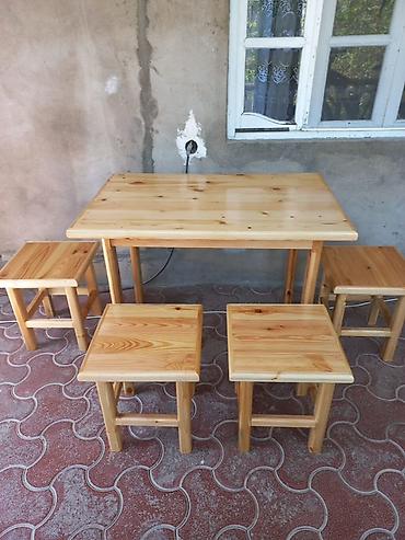 şam: Balkon üçün, Yeni, Açılmayan, Dördbucaq masa, 4 stul — 1
