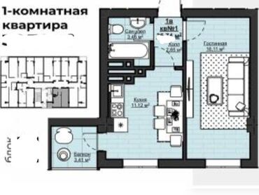 Продажа квартир: 1 комната, 36 м², Элитка, 13 этаж, ПСО (под самоотделку)